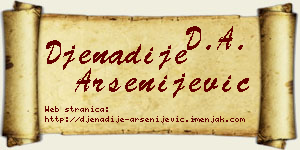 Đenadije Arsenijević vizit kartica